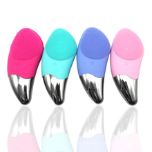 Electric Facial Cleansing Brush Silicone Sonic Vibration Cleaner Deep Pore Skin Massage Face Brush